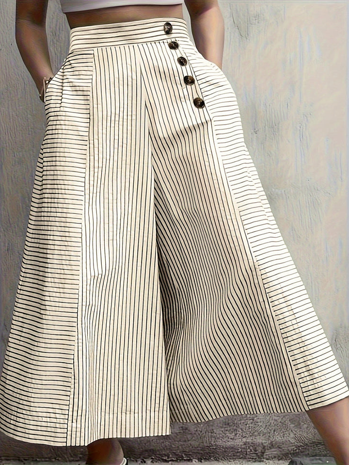 Pantalon ample rayé | Élégance estivale