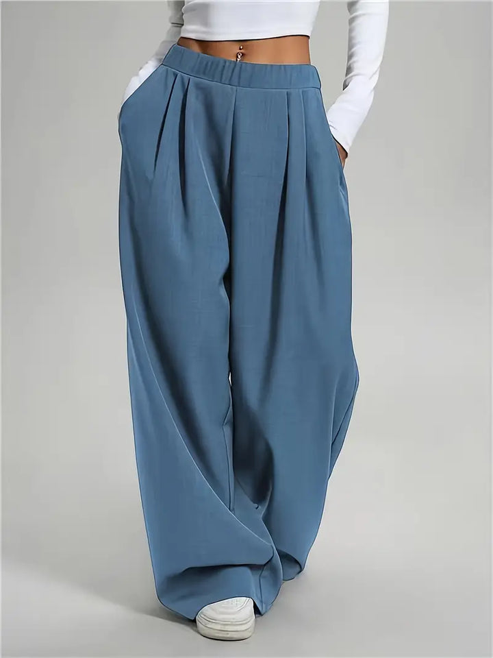 Pantalon ample taille haute | Confort et fluidité au quotidien