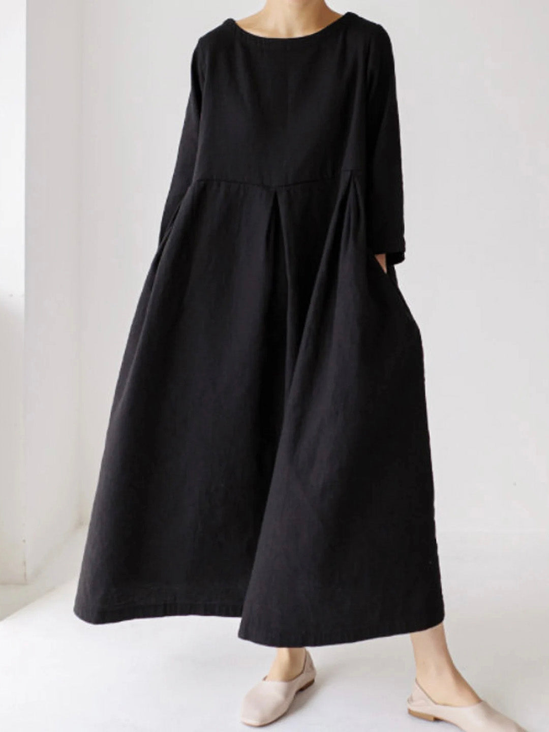 Robe longue ample minimaliste | Élégance légère pour l'été