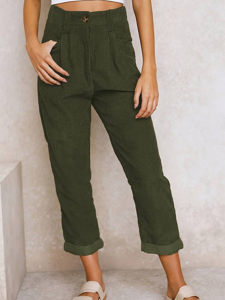 Pantalon femme côtelé | Style décontracté chic