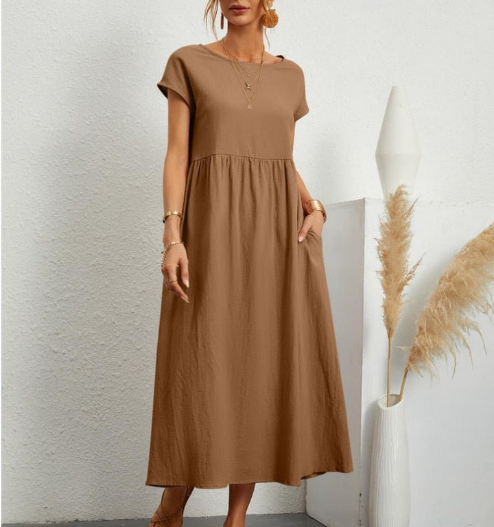 Robe ample unie | Confort quotidien avec style