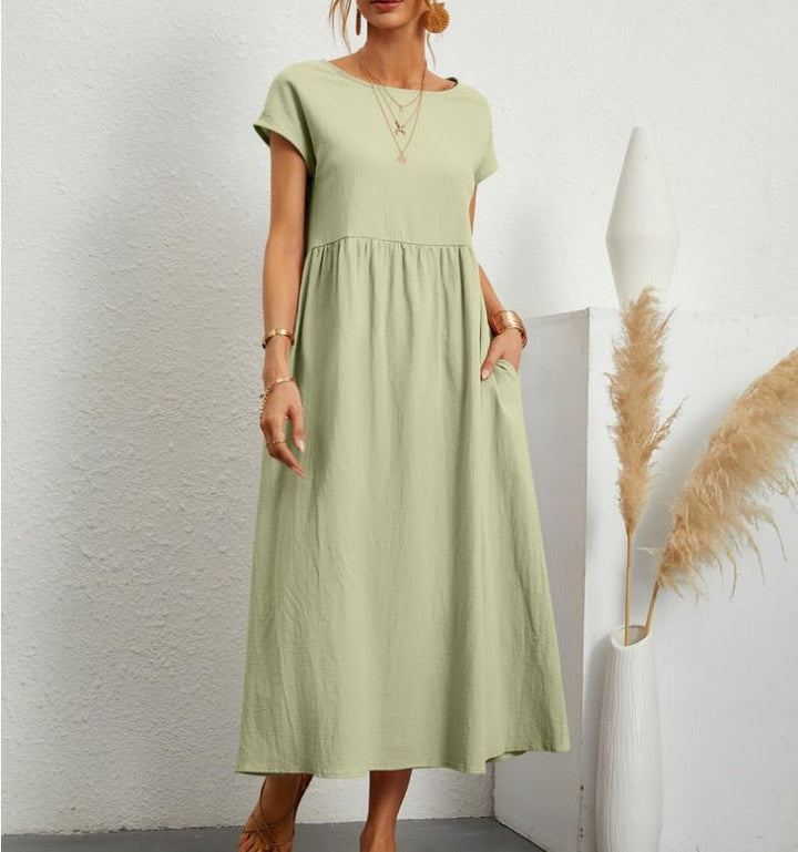Robe ample unie | Confort quotidien avec style
