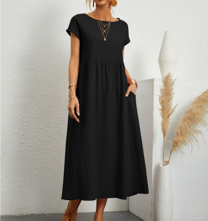 Robe ample unie | Confort quotidien avec style