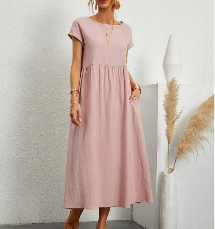 Robe ample unie | Confort quotidien avec style