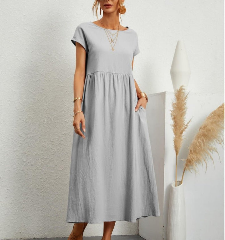 Robe ample unie | Confort quotidien avec style