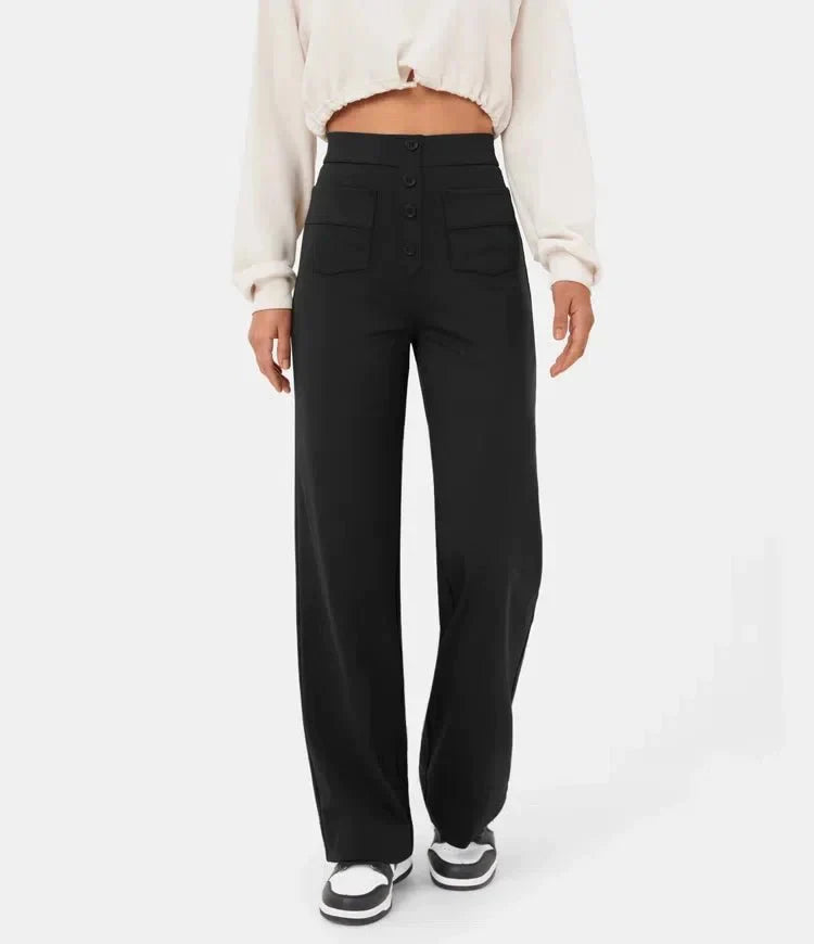 Pantalon taille haute élastique | Style moderne et confort optimal