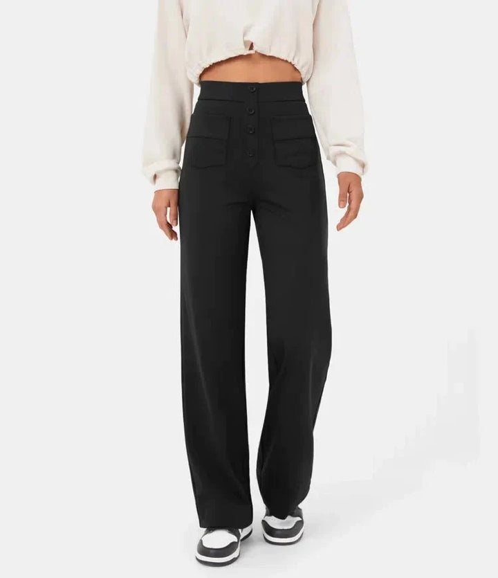 Pantalon taille haute élastique | Style moderne et confort optimal