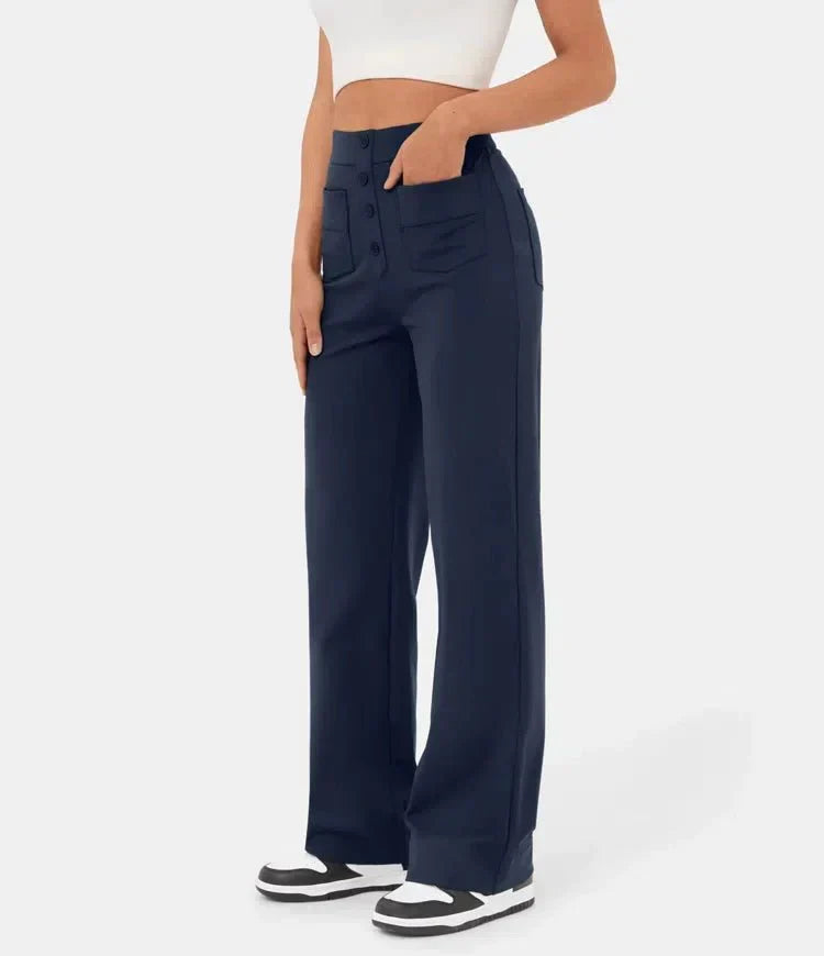 Pantalon taille haute élastique | Style moderne et confort optimal