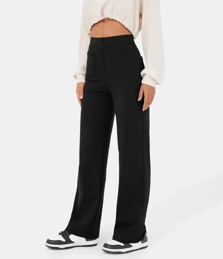 Pantalon taille haute élastique | Style moderne et confort optimal