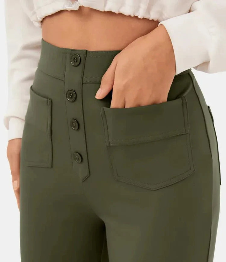 Pantalon taille haute élastique | Style moderne et confort optimal