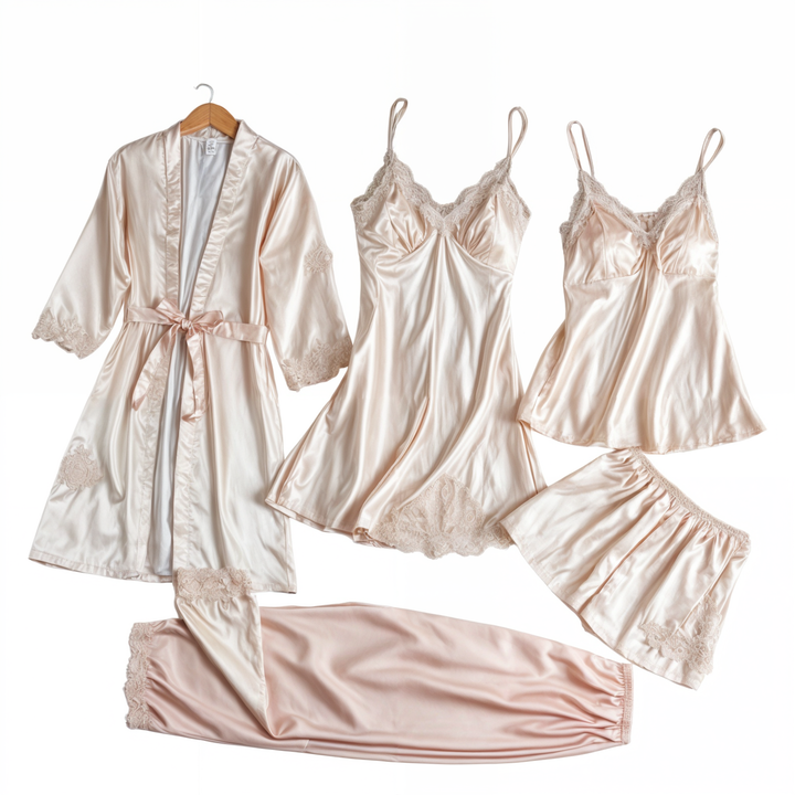 Ensemble pyjama 5 pièces | Confort élégant pour la maison