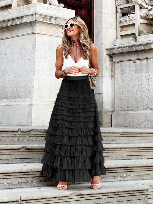 Jupe Longue Volants | Style Bohème Chic