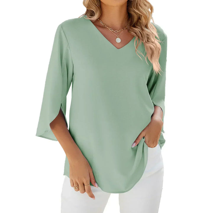 Blouse élégante à manches fendues | Style quotidien léger