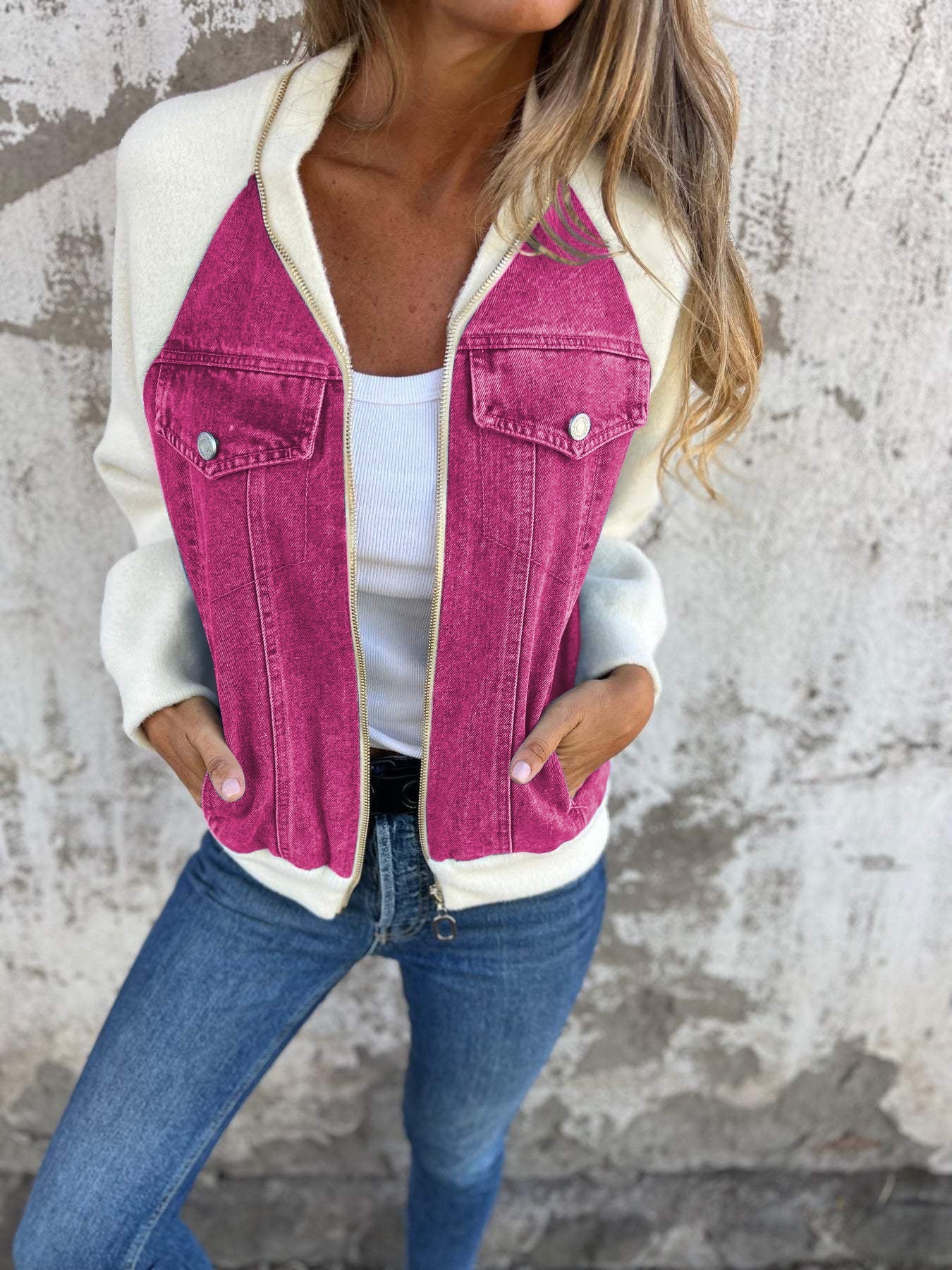 Veste en jean et polaire | Idéale pour la mi-saison