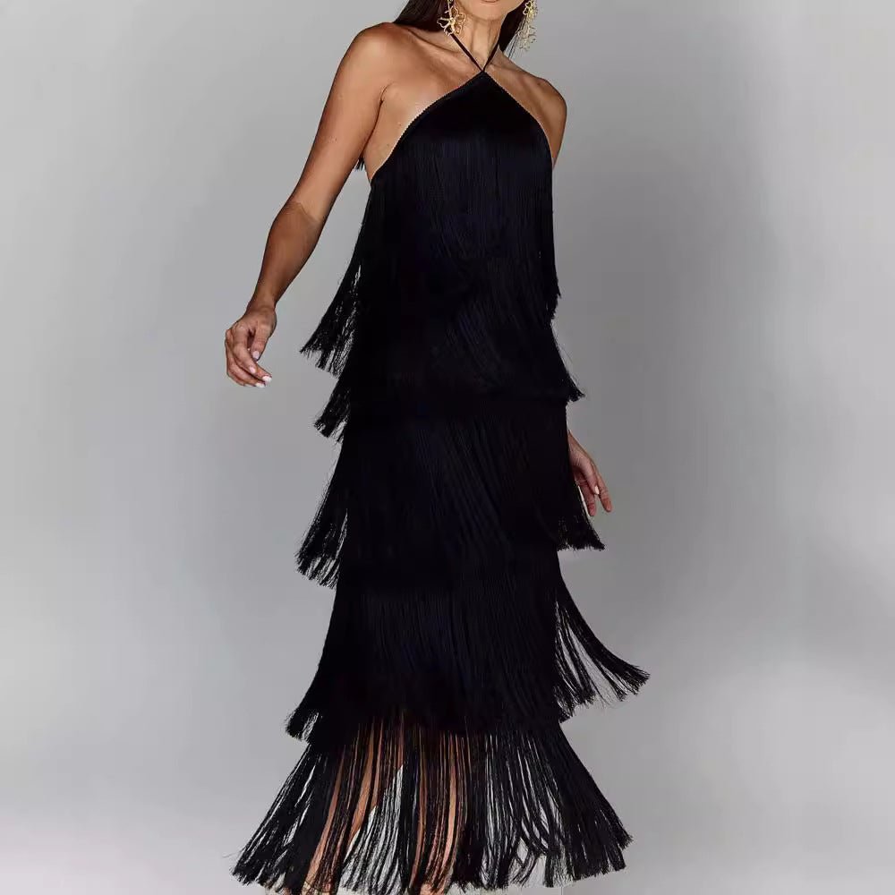 Robe élégante à franges | Effet fluide et original