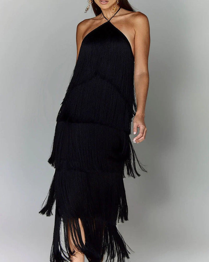 Robe élégante à franges | Effet fluide et original