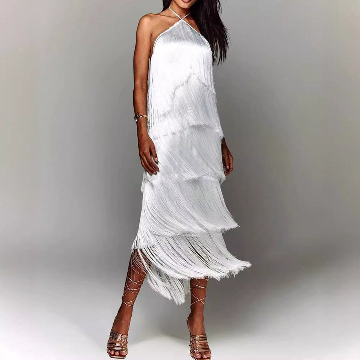 Robe élégante à franges | Effet fluide et original