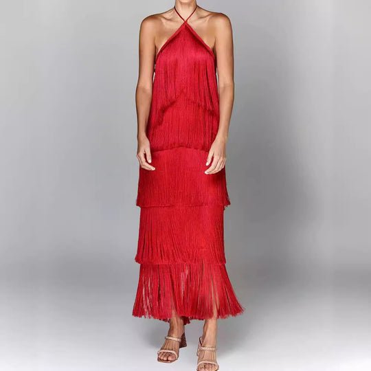 Robe élégante à franges | Effet fluide et original