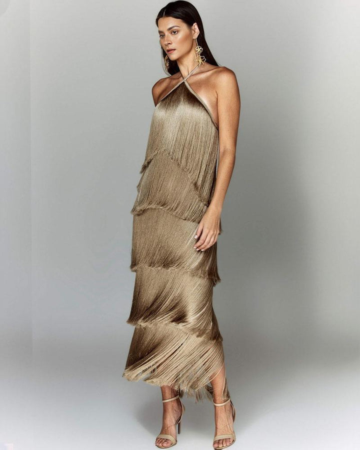 Robe élégante à franges | Effet fluide et original