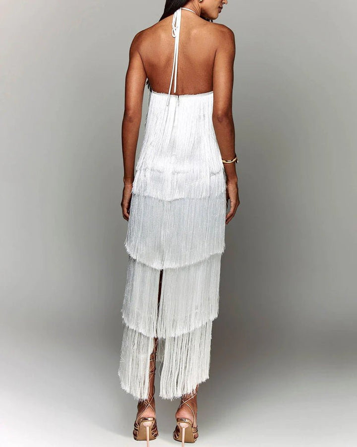 Robe élégante à franges | Effet fluide et original
