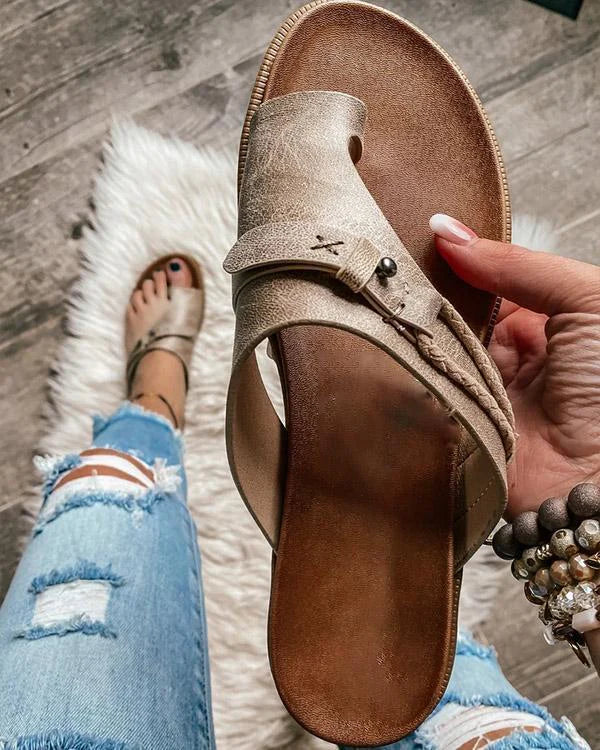 Sandales à entre-doigts cuir | Élégance naturelle d’été