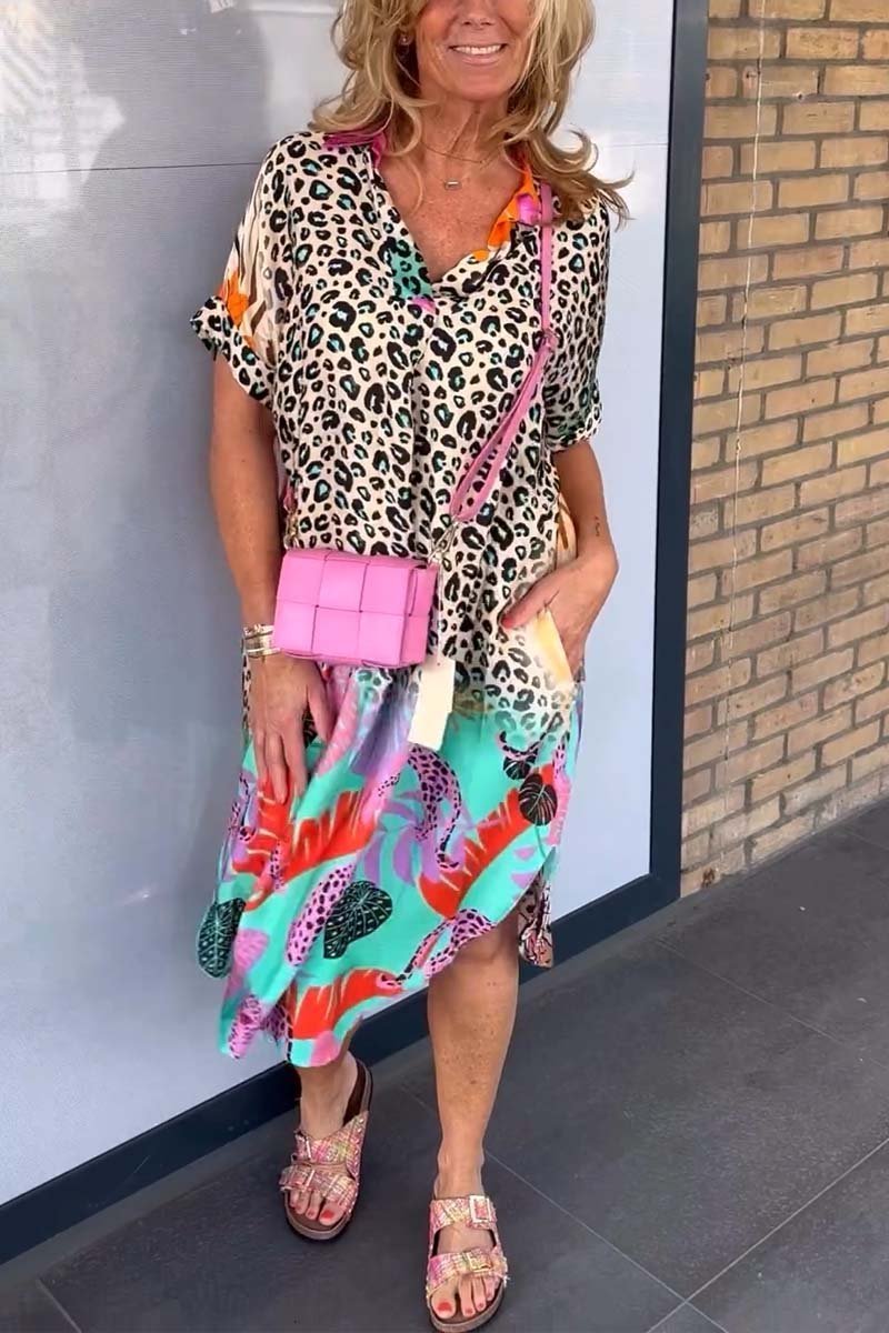 Robe d’été imprimé léopard | Style audacieux et coloré