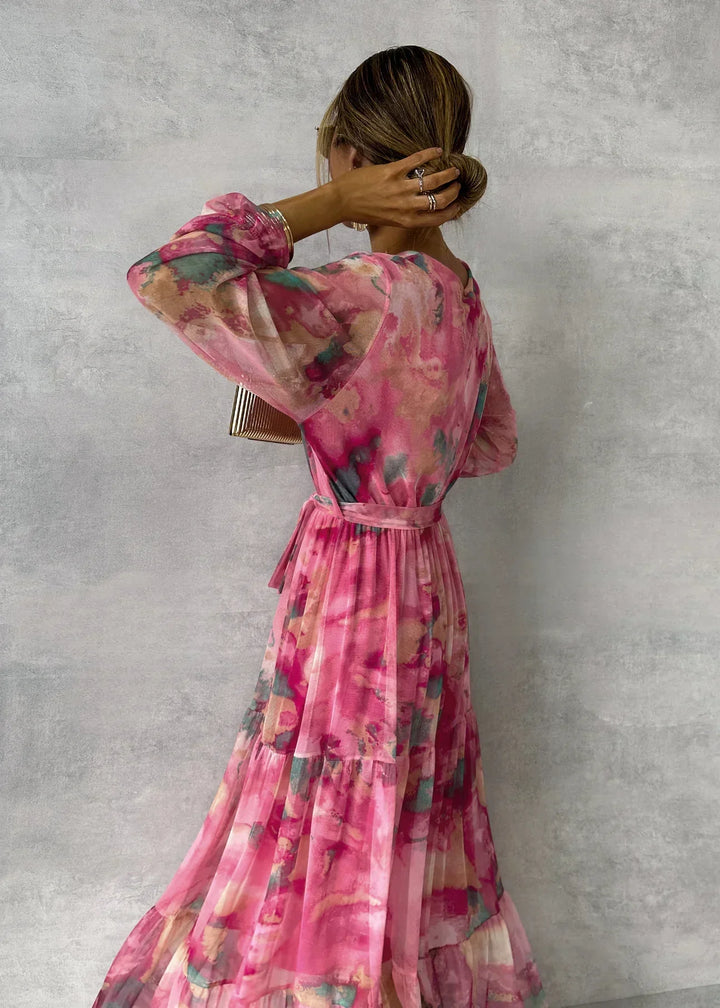 Robe longue imprimée | Élégance festive