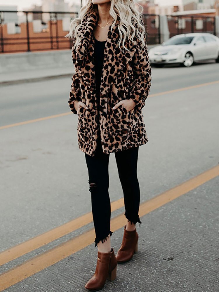Manteau imprimé léopard | Style audacieux hivernal