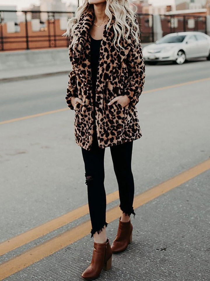 Manteau imprimé léopard | Style audacieux hivernal