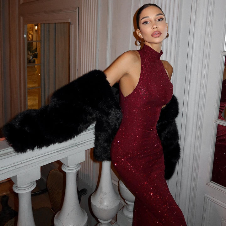 Robe maxi scintillante | Soirée élégante