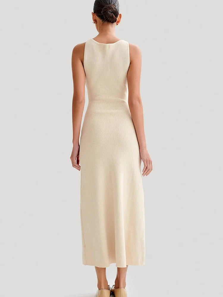Robe sans manches boutonnée | Élégance du quotidien