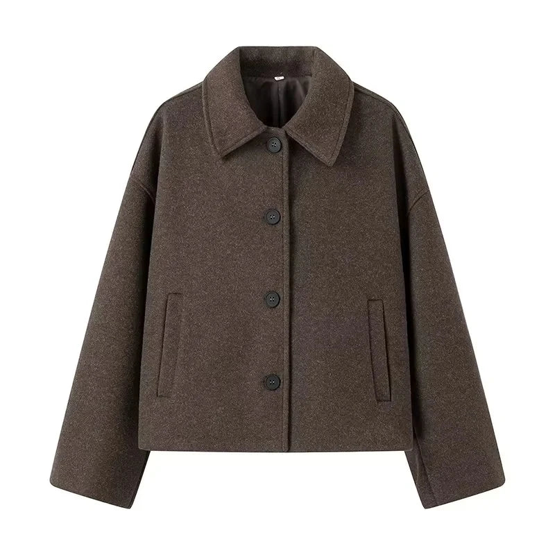Veste courte à col classique | Élégance minimaliste