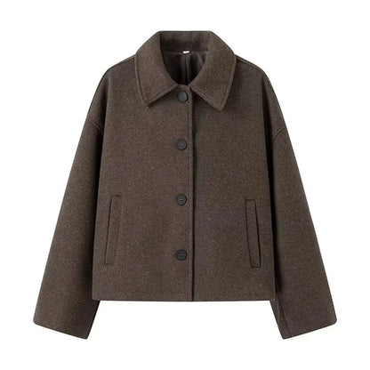 Veste courte à col classique | Élégance minimaliste