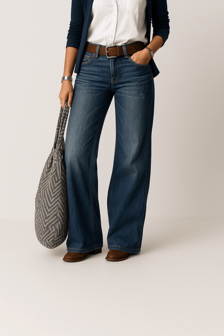 Jean large taille haute | Confort et style au quotidien