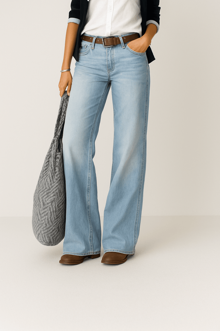 Jean large taille haute | Confort et style au quotidien