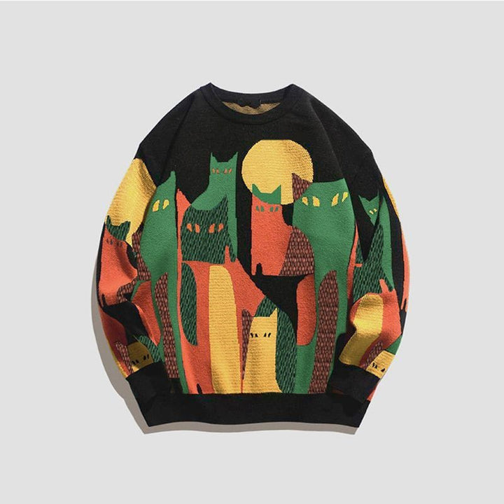 Pull à motif chats graphiques | Original et confortable