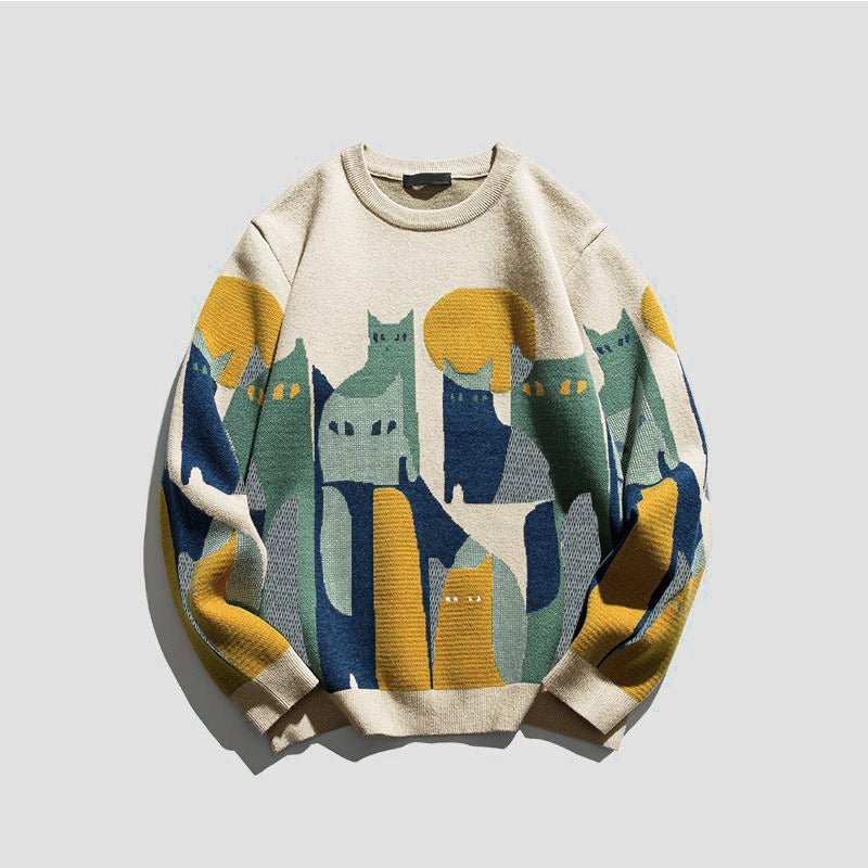Pull à motif chats graphiques | Original et confortable