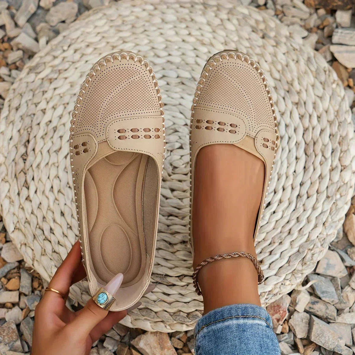 Mocassins confort perforés | Marche quotidienne sans effort