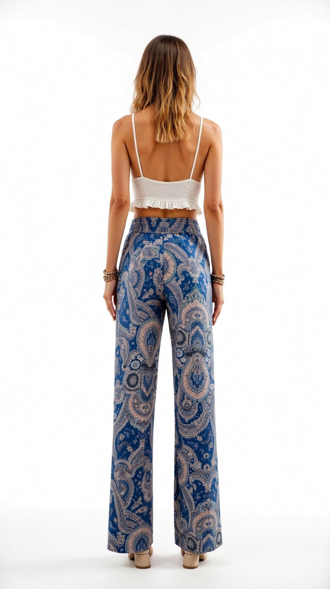 Pantalon large imprimé | Confort bohème pour journées ensoleillées