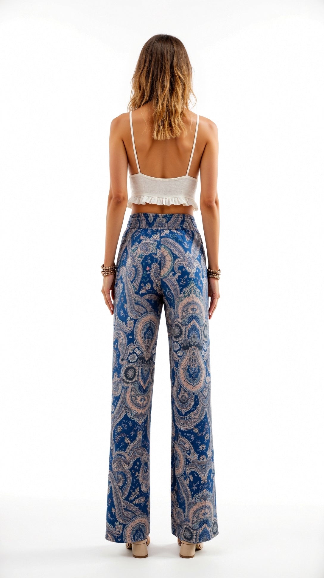 Pantalon large imprimé | Confort bohème pour journées ensoleillées