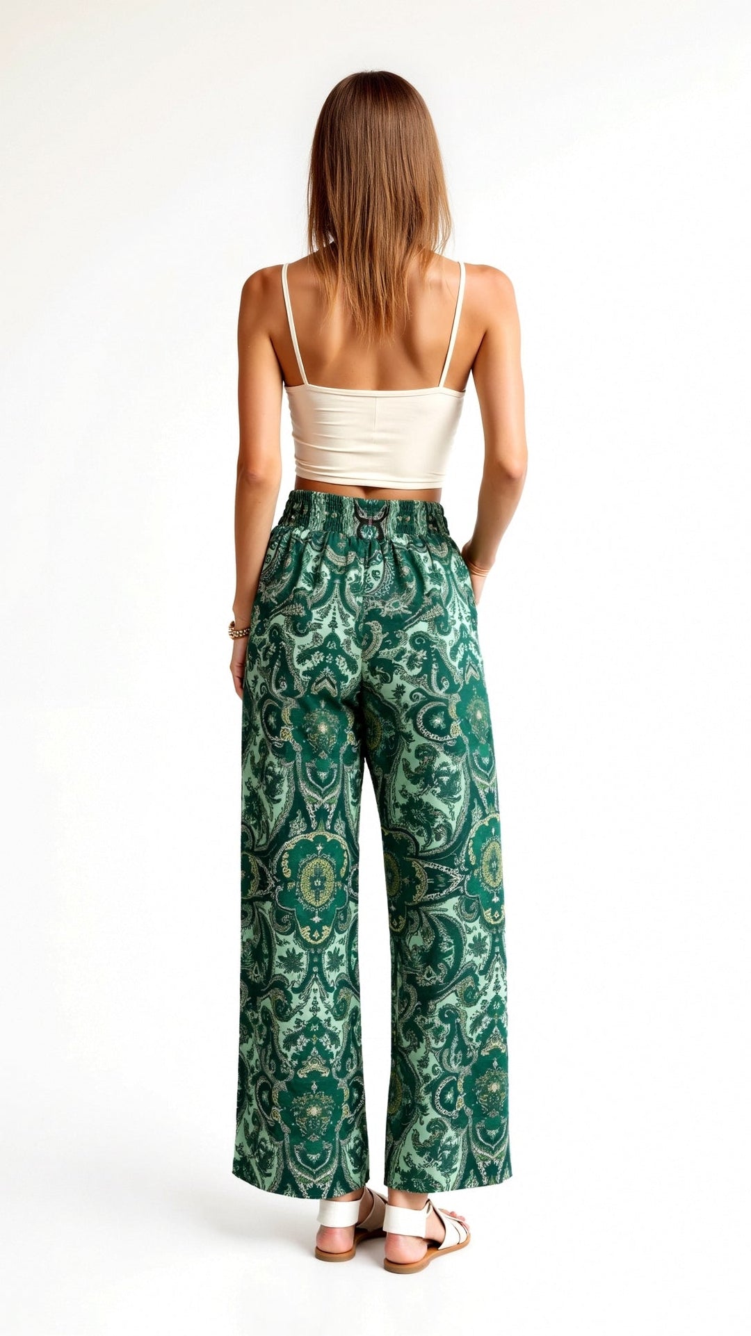 Pantalon large imprimé | Confort bohème pour journées ensoleillées