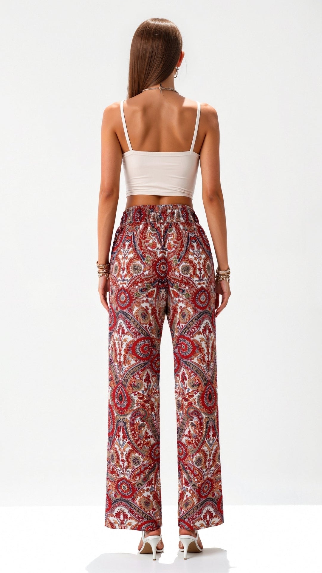 Pantalon large imprimé | Confort bohème pour journées ensoleillées