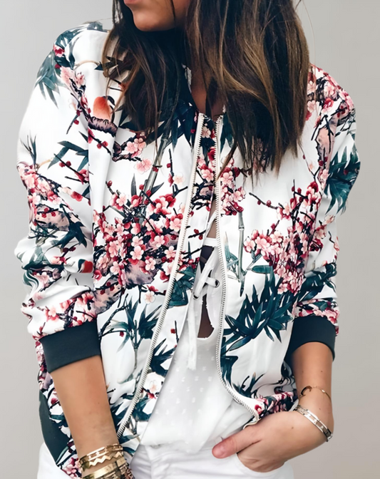 Veste bomber à motif floral | Style tendance pour toutes saisons
