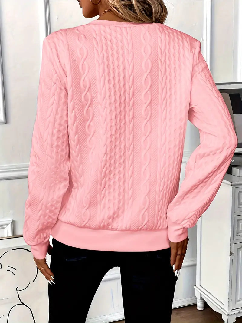 Pull zippé texturé femme | Confort structuré pour les journées fraîches