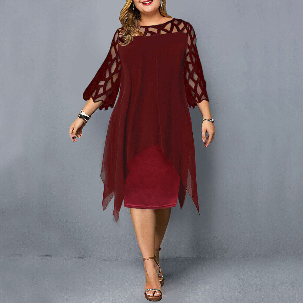 Robe mi-longue superposée | Élégance et confort pour les grandes occasions
