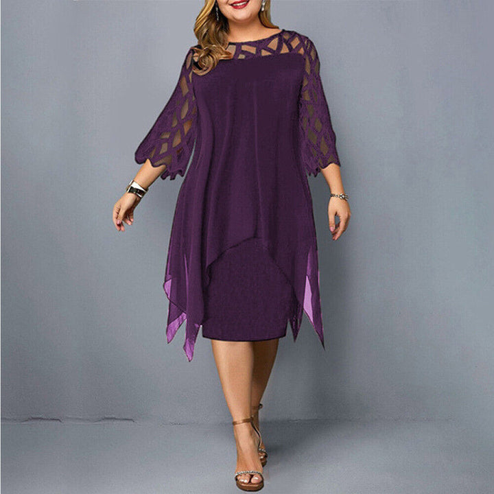 Robe mi-longue superposée | Élégance et confort pour les grandes occasions
