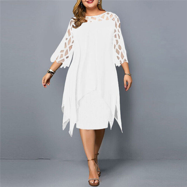 Robe mi-longue superposée | Élégance et confort pour les grandes occasions