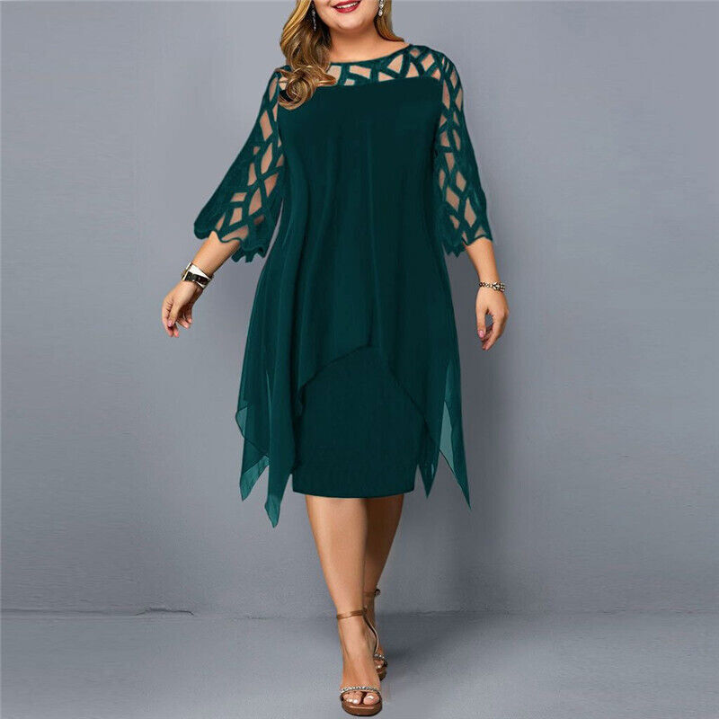 Robe mi-longue superposée | Élégance et confort pour les grandes occasions