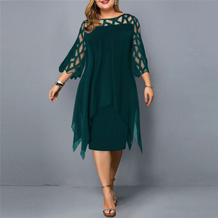 Robe mi-longue superposée | Élégance et confort pour les grandes occasions