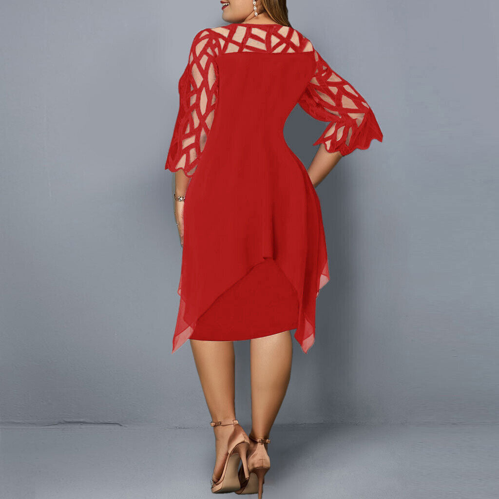 Robe mi-longue superposée | Élégance et confort pour les grandes occasions